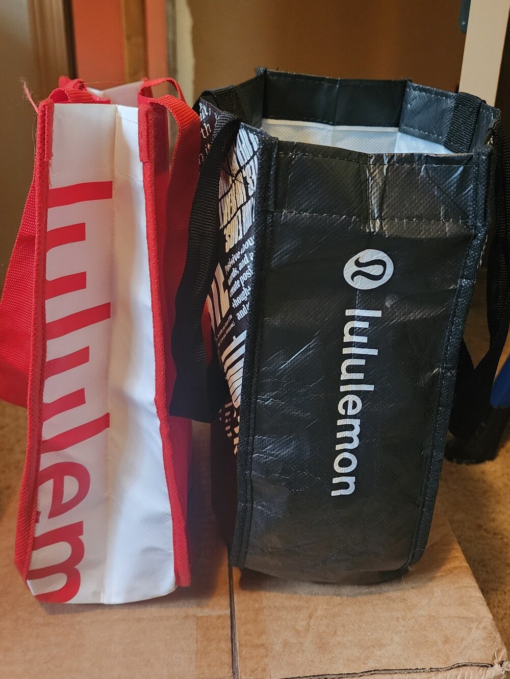 Lululemon Reusable Tote Bag Duo - Black & Red